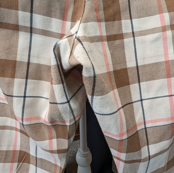 Abercrombie And Fitch Plaid Ankle Pants Womens XL High Waisted Wide Leg - Picture 12 of 13